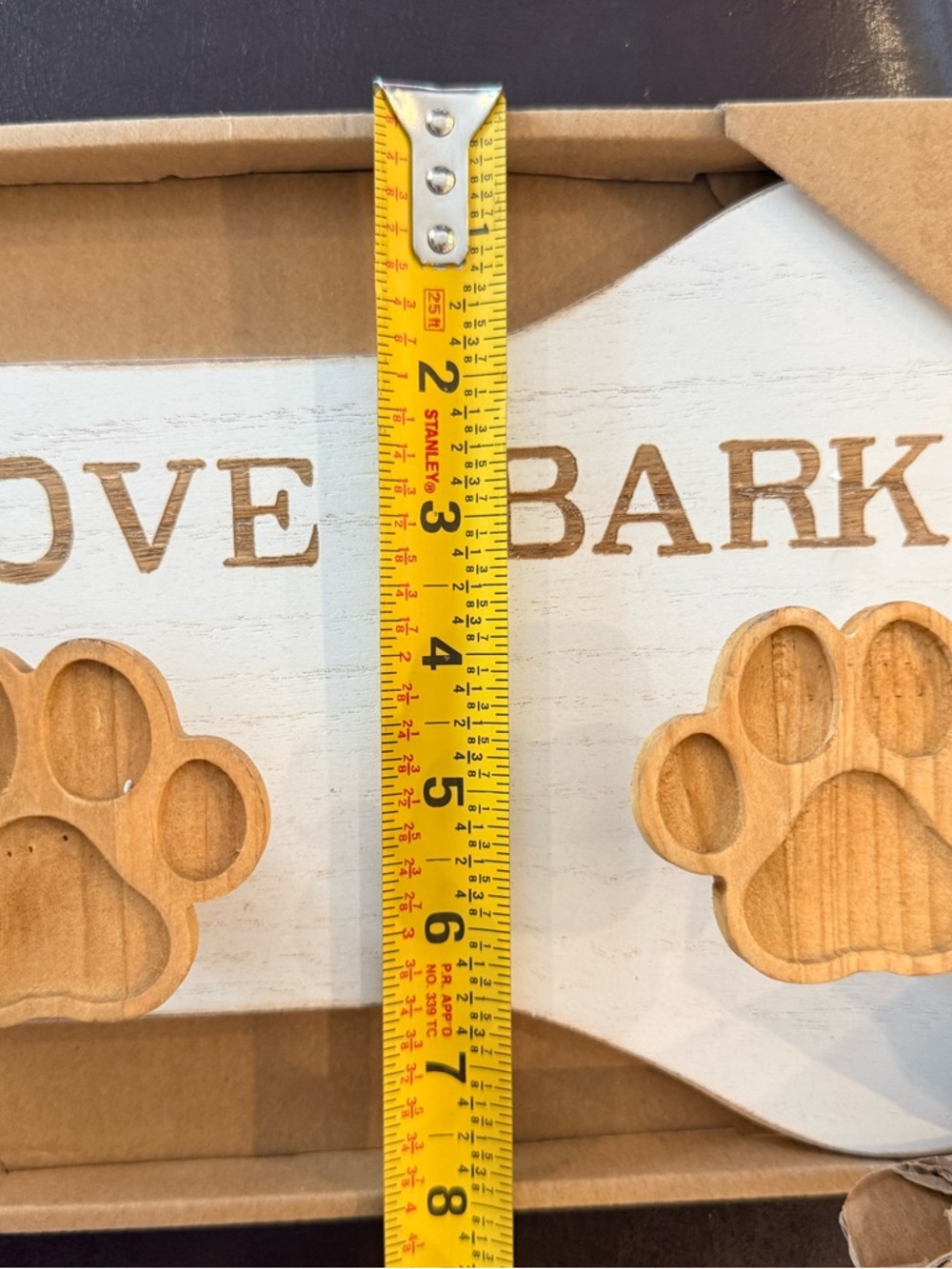 Kirkland Signature Live Love Bark Paw Hook Rack - White and Natural - Picture 3 of 4